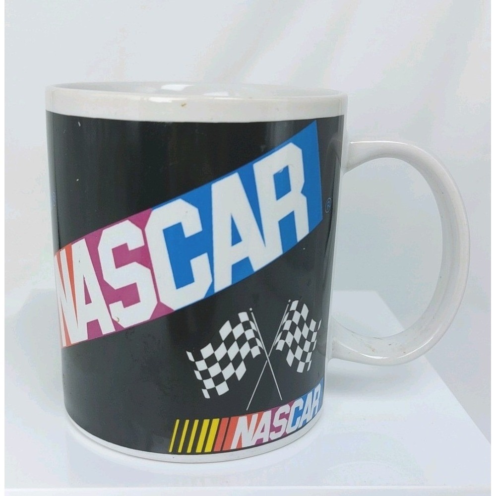 Nascar Coffee Mug Cup Sherwood Brand 2003 Black Background Stock Car Auto Racing